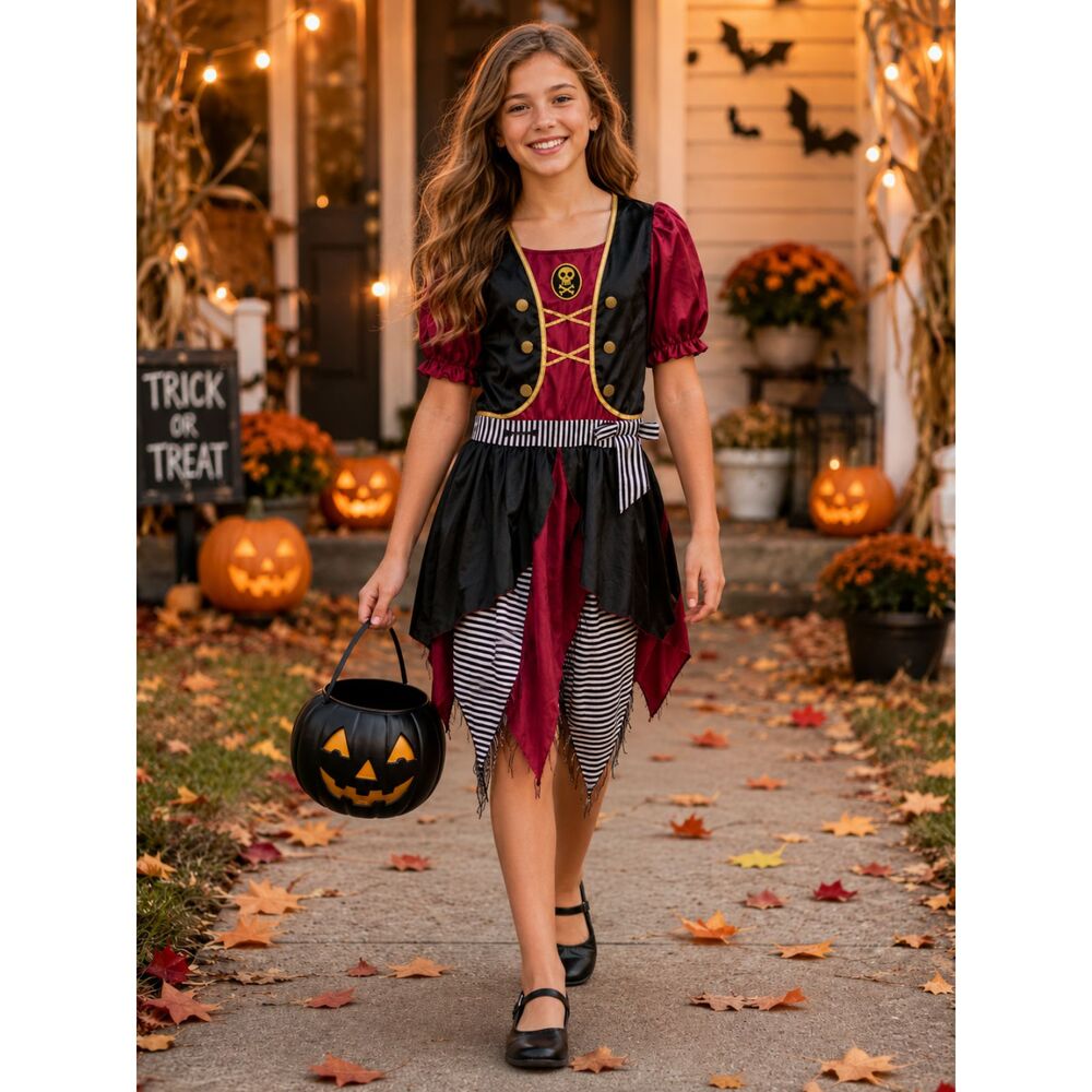 Girls Pirate Dress up costume sz 12-16 Halloween vibes Tween